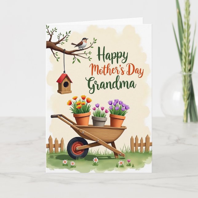 Polka Dot Grandmas Day Card (Front)