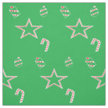 Polka Dot Green Christmas Fabrics Fabric