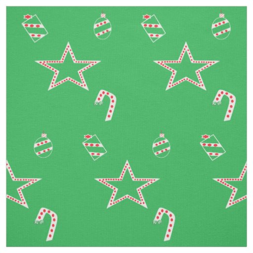 Polka Dot Green Christmas Fabrics Fabric