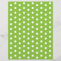 Polka Dot Green White Baby Scrapbook Paper