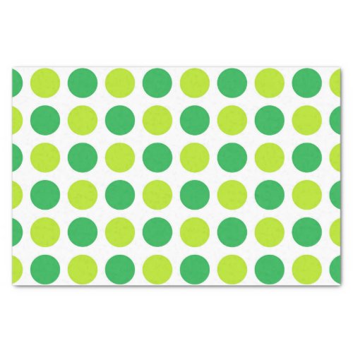 Polka Dot Greens Tissue Paper