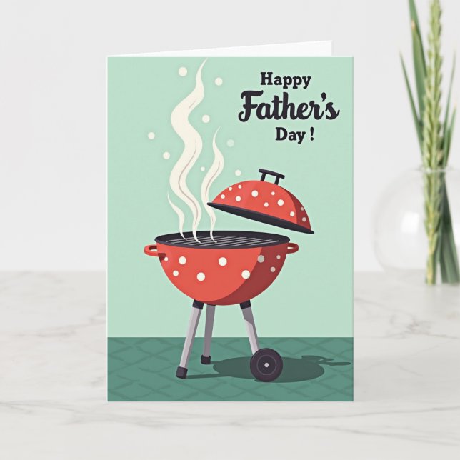 Polka Dot Grill Fathers Card (Front)
