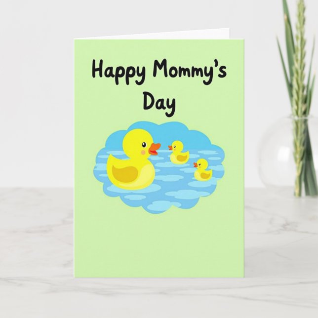 Polka Dot Happy Family Card (Front)