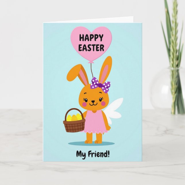 Polka Dot Hare Happy Season Card (Front)