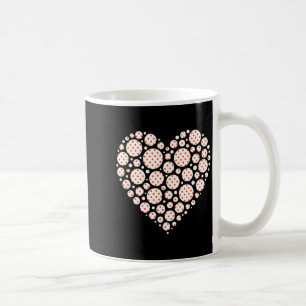 Polka dot heart - love pattern art  coffee mug