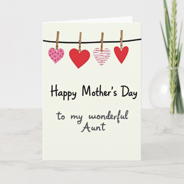 Polka Dot Heart Mothers Day Card (Front)