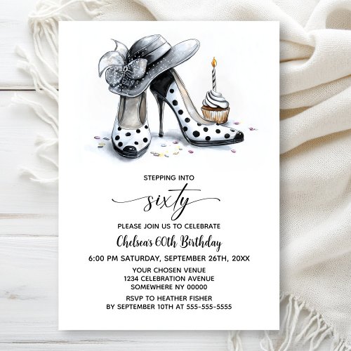 Polka Dot High Heel Shoes 60th Birthday