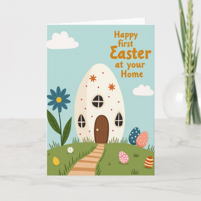 Polka Dot House Spring Card (Front)