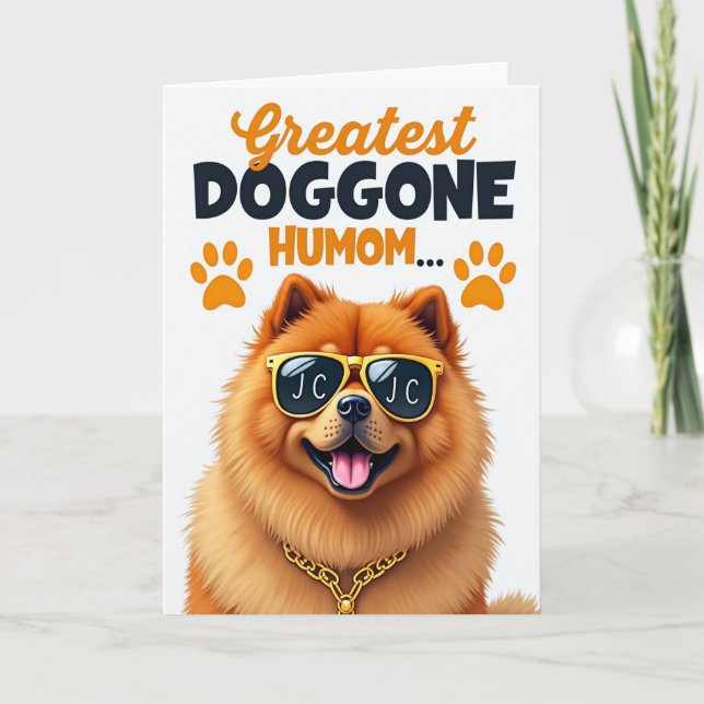 Polka Dot Humom Dog Card (Front)