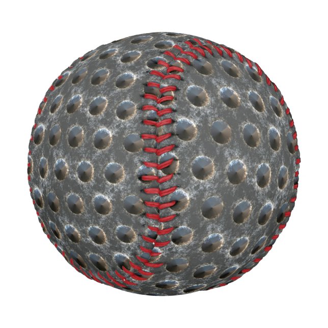 Polka Dot Industrial Style Background Customizable Baseball (Angled)