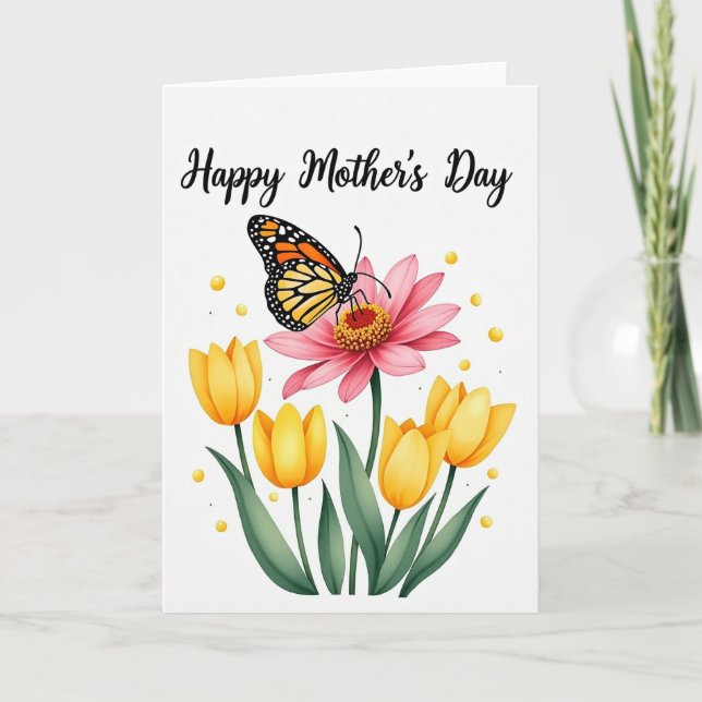 Polka Dot Insect Bloom Card (Front)