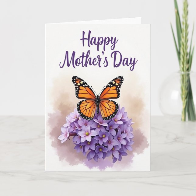 Polka Dot Insect Floral Card (Front)