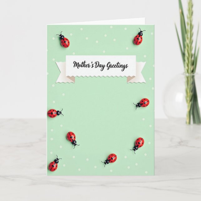 Polka Dot Insect Message Card (Front)
