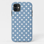 Polka Dot Iphone 5/5s Case In Dusk Blue at Zazzle