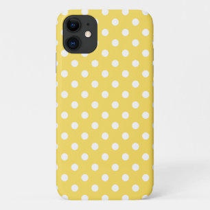 Polka Dot iPhone, Plus & Pro case in Lemon Yellow