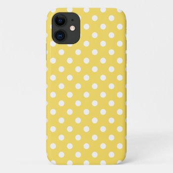 Polka Dot Iphone  Plus & Pro Case In Lemon Yellow by ipad_n_iphone_cases at Zazzle