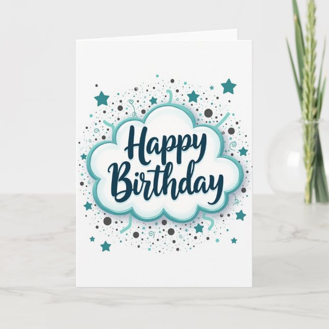 Polka Dot Joyful Celebration Card (Front)