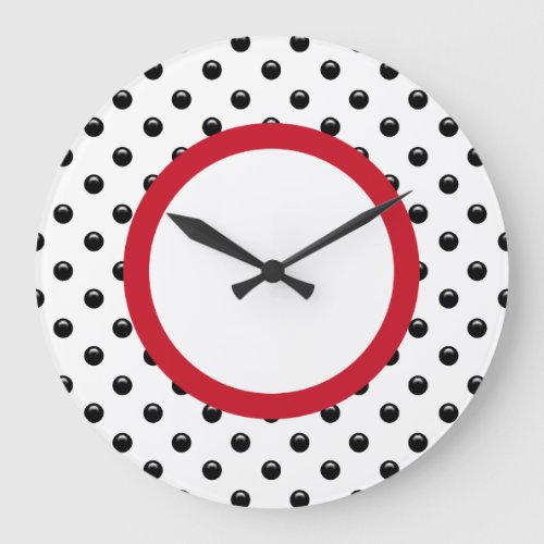 Polka Dot Kitchen Wall Decor Clocks