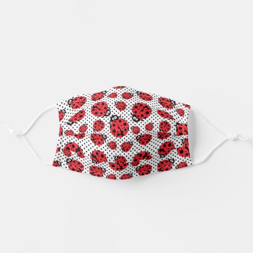 Polka Dot Ladybugs Adult Cloth Face Mask