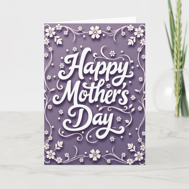 Polka Dot Lavender Card (Front)