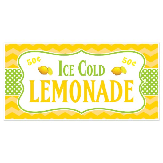 Polka Dot Lemonade Stand Sign Banner (Front)