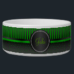 Polka Dot Lime Green and Black Stripes - DIY Name Bowl<br><div class="desc">Dog Dish. Polka Dot lime green and black stripes- DIY Name. ✔NOTE: ONLY CHANGE THE TEMPLATE AREAS NEEDED! 😀 If needed, you can remove the text and start fresh adding whatever text and font you like. 📌If you need further customization, please click the "Click to Customize further" or "Customize or...</div>