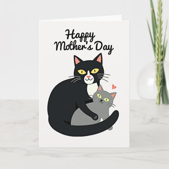 Polka Dot Love Cats Card (Front)