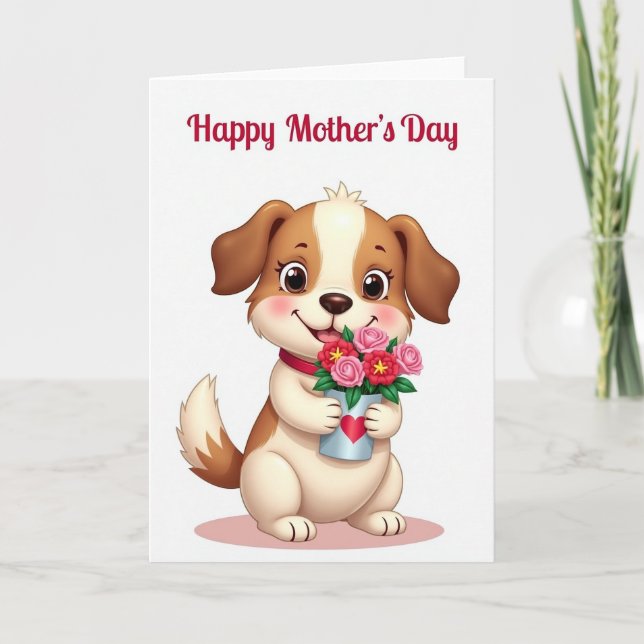 Polka Dot Love Pup Card (Front)