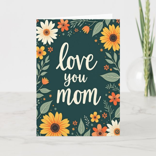 Polka Dot Love You Mom Card (Front)