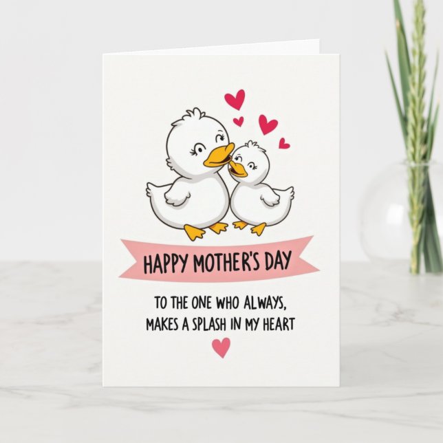 Polka Dot Loving Birds Card (Front)