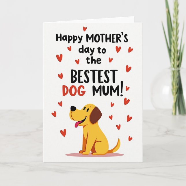 Polka Dot Loving Dog Card (Front)