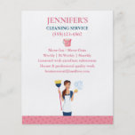 Polka Dot Maid House Cleaning Service Flyer<br><div class="desc">Pink & Blue Polka Dot Maid House Cleaning Service Business Flyer.</div>