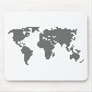 Polka Dot Map Mouse Pad