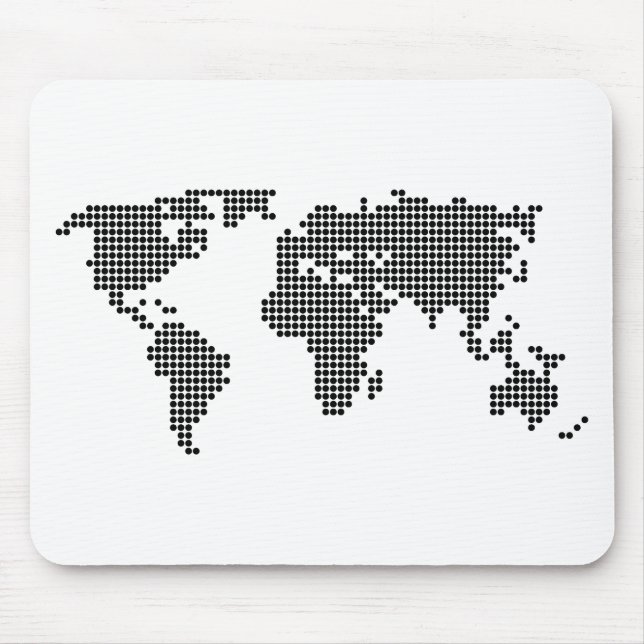 Polka Dot Map Mouse Pad (Front)