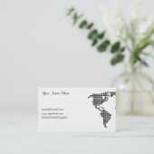 Polka Dot Map, Your Name Here, Business Card (Standing Front)