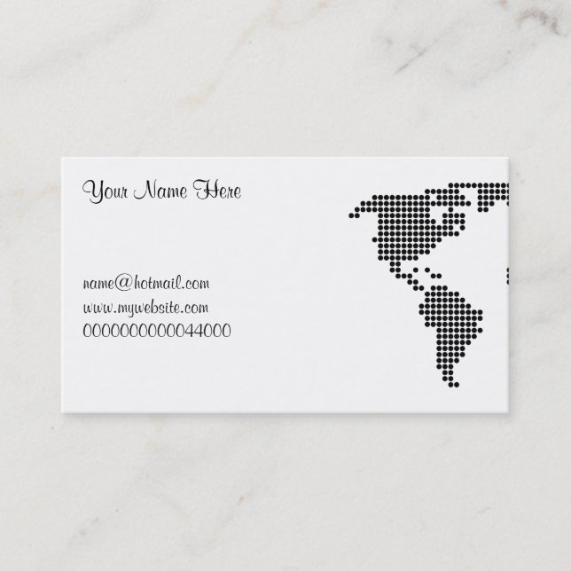 Polka Dot Map, Your Name Here, Business Card (Front)