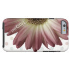 Polka Dot Marsala Wine Daisy Custom Name