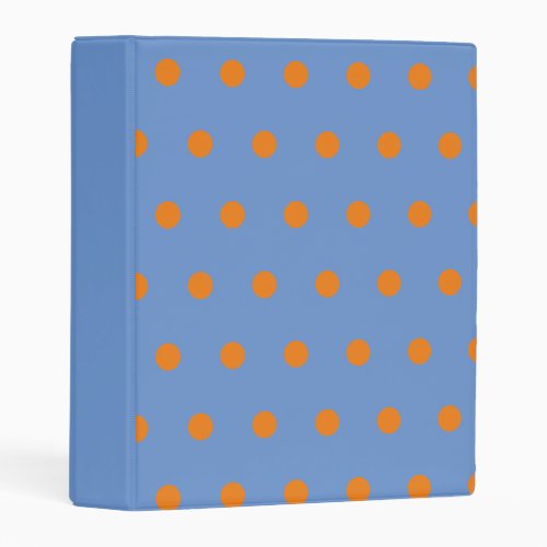 Polka Dot Mini Binder Denim Blue  Orange