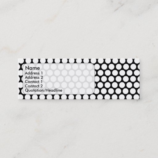 Customizable polka-dot business card template