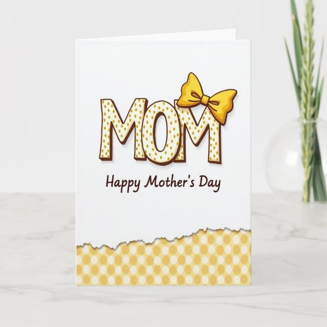 Polka Dot Mom Mothers Day Card (Front)