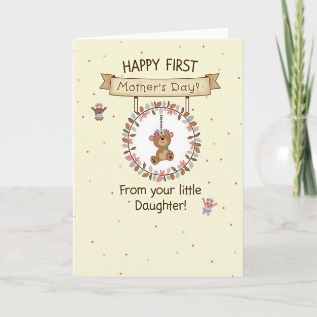 Polka Dot Mom To Be Card (Front)