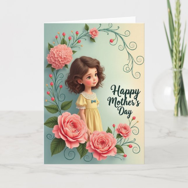 Polka Dot Moms Day Card (Front)