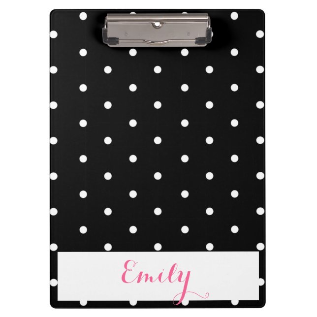Polka Dot Monogram Clipboard (Front)