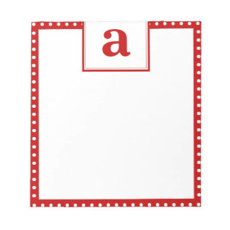 Polka Dot Monogram Notepad