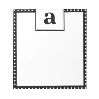 Polka Dot Monogram Notepad