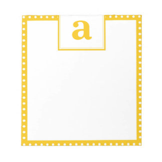 Polka Dot Monogram Notepad