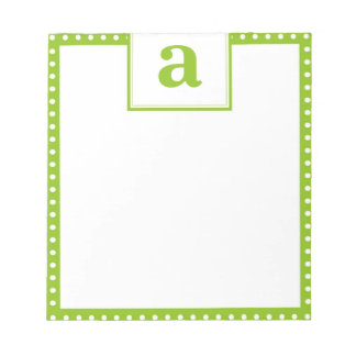 Polka Dot Monogram Notepad