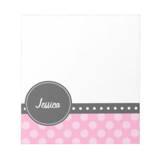 Polka Dot Monogram Notepad