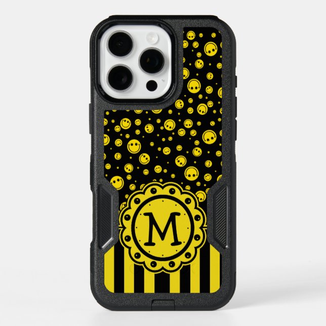 Polka Dot Monogram Otterbox iPhone Case (Back)