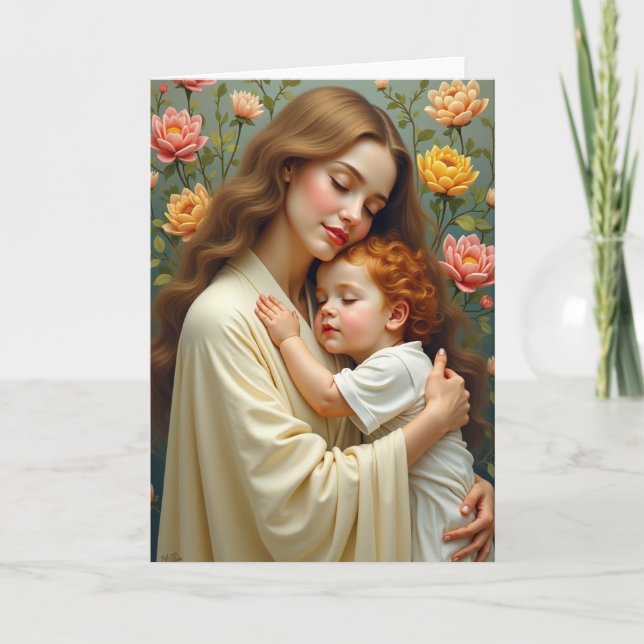 Polka Dot Mother Child Love Card (Front)